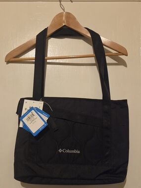 Columbia Black Quilted Tote Bag